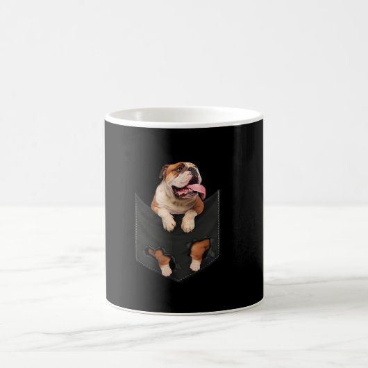 Englisch Bulldog in your Pocket Hunde Liebhaber Kaffeetasse (Mittel)