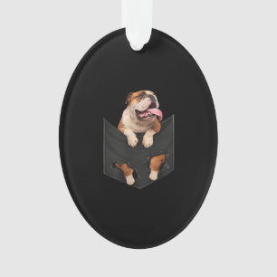 Englisch Bulldog in your Pocket Hunde Liebhaber Ornament