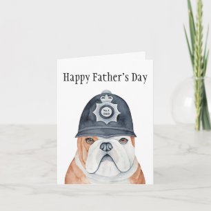 Englisch Bulldog Polizei Hund Nr.1 Papa Vatertag Karte