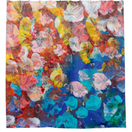 englisch bulldog portrait intellektuelle art,graff duschvorhang (Vorderseite)