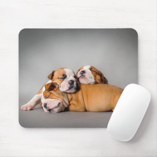 Englisch-Bulldog schlafen Mousepad (Mit Mouse)