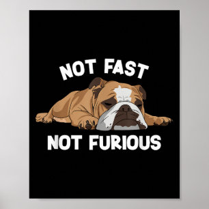 Englisch Bulldog schlafen nicht schnell, nicht wüt Poster