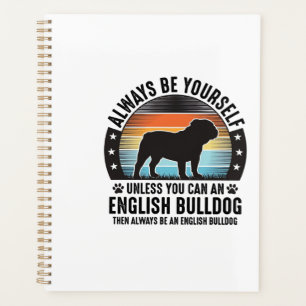 Englisch Bulldog Vintage Sonnenuntergang Hundelieb Planer