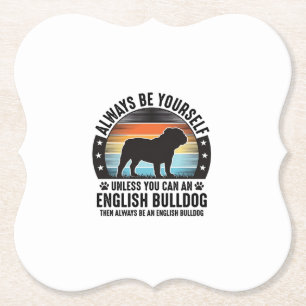 Englisch Bulldog Vintage Sonnenuntergang Hundelieb Untersetzer