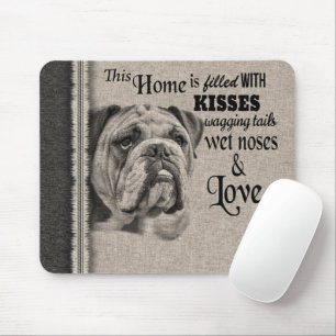 Englisch Bulldog Vintages Portrait niedliches Zita Mousepad
