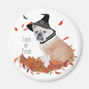 Englisch Bulldogge Halloween Magnet