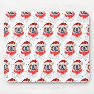 Englisch Bulldogge Hunderasse Weihnachten Mousepad