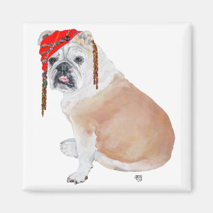 Englisch Bulldogge Pirat Magnet