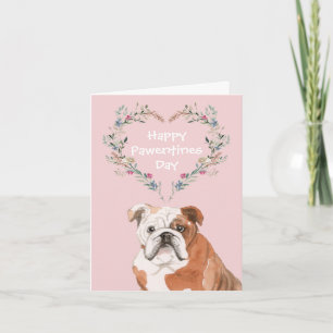 Englisch Bulldogge Valentinskarten Feiertagskarte