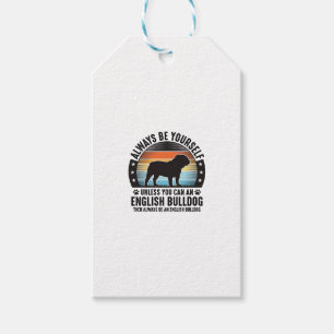 Englisch Bulldogge Vintage Sonnenuntergang Hunde L Geschenkanhänger