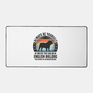 Englisch Bulldogge Vintage Sonnenuntergang Hunde L Schreibtischunterlage