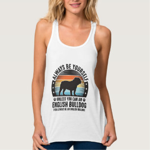 Englisch Bulldogge Vintage Sonnenuntergang Hundeli Tank Top