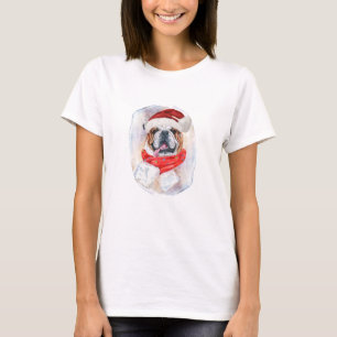 Englisch Bulldogge Weihnachtsgeschenke für Hunde L T-Shirt