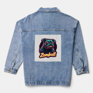 Englisch Bulldogge Zombie Hund Halloween Essential Jeansjacke