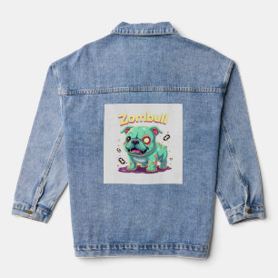 Englisch Bulldogge Zombie Hund Halloween Essential Jeansjacke