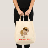 Englisch Bulldogs Rule Puppy Hund Grocerto Tasche (Vorderseite (Produkt))