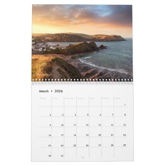 Englisch Coast Calendar Kalender (Mär 2026)