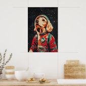Englisch Cocker Spaniel Astronaut Poster, Englisch Poster (Küche)