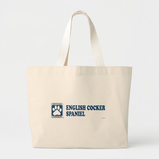 Englisch-Cocker spaniel-Blau Jumbo Stoffbeutel (Vorne)