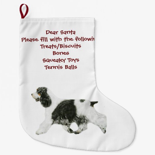 Englisch Cocker spaniel Großer Weihnachtsstrumpf (Vorderseite)
