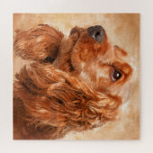 Englisch-Cocker spaniel-Hundedigital-Kunst Puzzle (Horizontal)