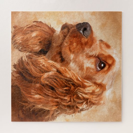 Englisch-Cocker spaniel-Hundedigital-Kunst Puzzle (Horizontal)