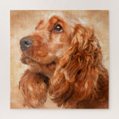 Englisch-Cocker spaniel-Hundedigital-Kunst Puzzle (Vertikal)