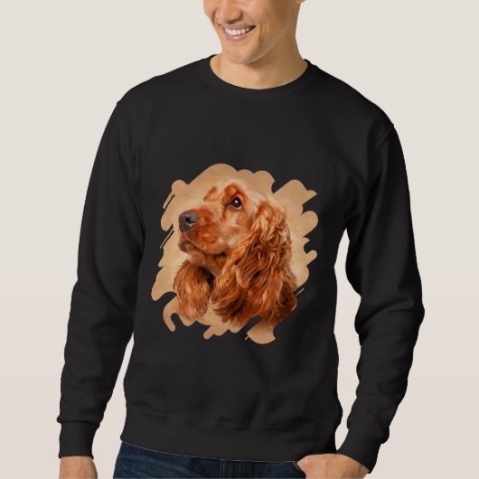 Englisch-Cocker spaniel-Hundedigital-Kunst Sweatshirt (Vorderseite)