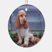 Englisch Cocker spaniel Keramik Ornament (Links)