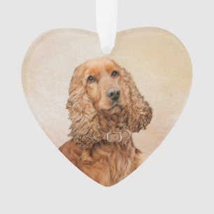 Englisch Cocker Spaniel Malerei - Originale Hunde Ornament