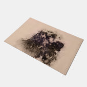 Englisch-Cocker spaniel-Skizze Fußmatte (Schrägansicht)