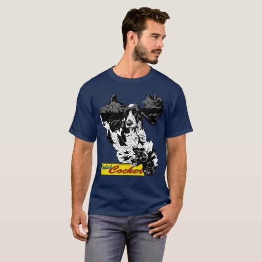 Englisch-Cocker spaniel-Springen T-Shirt (Vorne ganz)