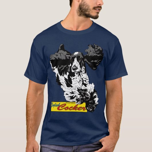 Englisch-Cocker spaniel-Springen T-Shirt (Vorderseite)