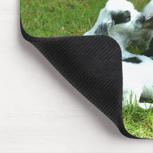 Englisch Cocker spaniel und Welpen Mousepad (Ecke)