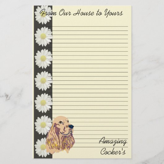 Englisch Cocker Spanisch Briefpapier (Vorderseite)