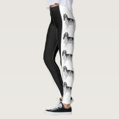 Englisch Cocker Spanisch Design in Schwarz und Wei Leggings (Links)