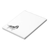 Englisch Cocker Spanisch Design in Schwarz und Wei Notizblock (Rotiert)