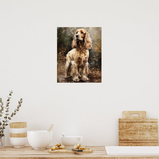 Englisch Cocker Spanisch Dog Art Print Poster (Küche)
