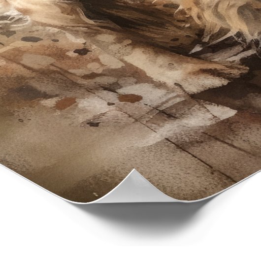 Englisch Cocker Spanisch Dog Art Print Poster (Ecke)