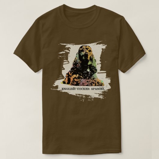 Englisch Cocker Spanisch Dog Digital Art 2 T-Shirt (Design vorne)