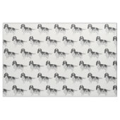 Englisch Cocker Spanisch in Schwarz-Weiß-Muster Stoff (Fat Quarter (45,7 x 55,9 cm))