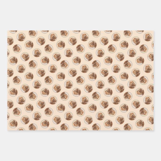 Englisch Cocker Spanisch Malerei Original Hunde Ku Geschenkpapier Set (Vorderseite)