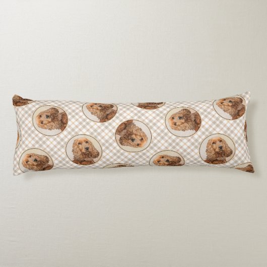 Englisch Cocker Spanisch Malerei Original Hunde Ku Seitenschläferkissen (Rückseite)