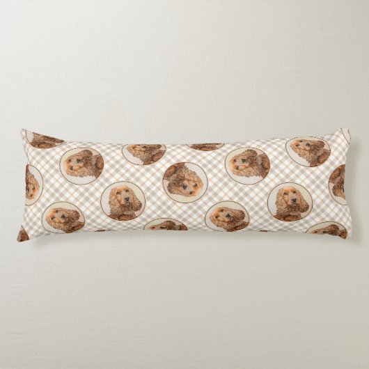 Englisch Cocker Spanisch Malerei Original Hunde Ku Seitenschläferkissen (Vorderseite)