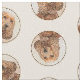 Englisch Cocker Spanisch Malerei Original Hunde Ku Stoff (Nahaufnahme)