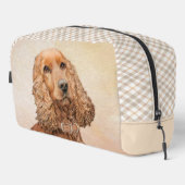 Englisch Cocker Spanisch Malerei Original Hunde Ku Waschbeutel (Rechte Ecke)