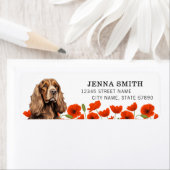 Englisch Cocker Spanisch Rücksendeadressen-Aufkleb (Insitu)