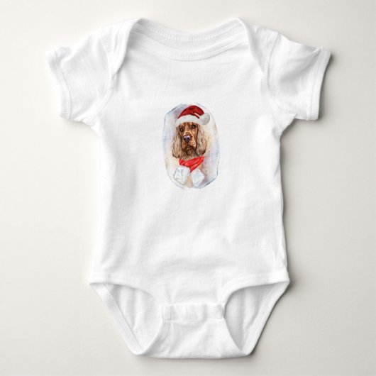 Englisch Cocker Spanisch Weihnachtsgeschenke für H Baby Strampler (Vorderseite)