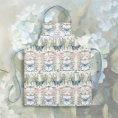 Englisch Country Floral Blue and White Großmutter Schürze