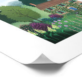 Englisch Country Hütte House Art Print Poster (Ecke)